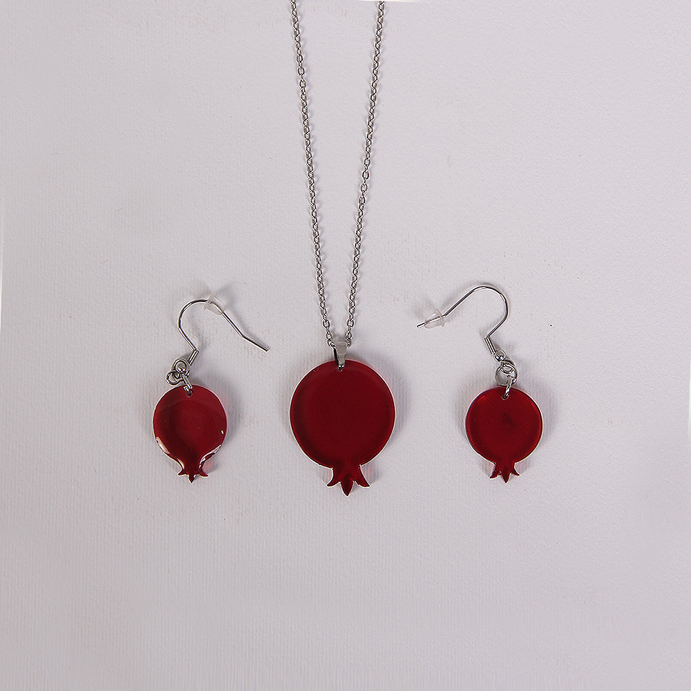 نیم ست استیل اناری